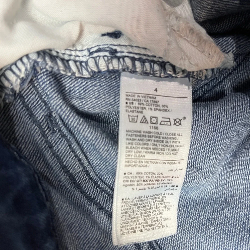 Old Navy‎ Jeans Womens 4 Blue Wow Super Skinny High Rise Stretch Dark Wash Denim